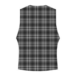 ScotsTee Shop Scottish Stewart Black and White Crest Tartan Waistcoat Sleeveless Suit Vest