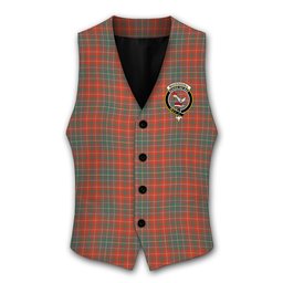 ScotsTee Shop Scottish MacDougall Ancient Crest Tartan Waistcoat Sleeveless Suit Vest