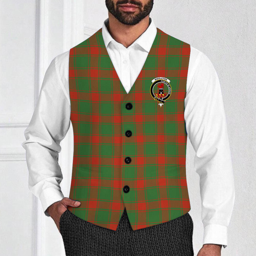 ScotsTee Shop Scottish Middleton Ancient Crest Tartan Waistcoat Sleeveless Suit Vest
