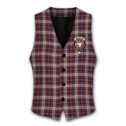 ScotsTee Shop Scottish MacFarlane Dress Crest Tartan Waistcoat Sleeveless Suit Vest