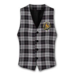 ScotsTee Shop Scottish MacPherson 4 Crest Tartan Waistcoat Sleeveless Suit Vest