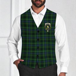 ScotsTee Shop Scottish Stewart Hunting 1 Crest Tartan Waistcoat Sleeveless Suit Vest