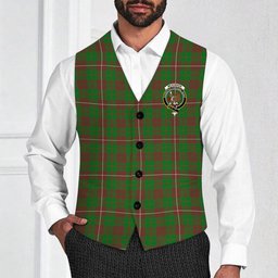 ScotsTee Shop Scottish McKinnon Hunting Modern Crest Tartan Waistcoat Sleeveless Suit Vest