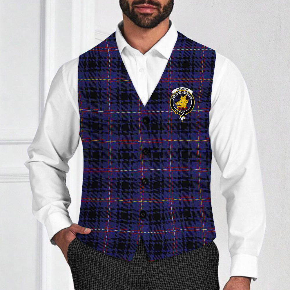 ScotsTee Shop Scottish MacIver of Strome Crest Tartan Waistcoat Sleeveless Suit Vest