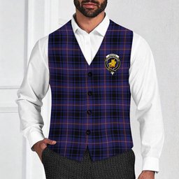 ScotsTee Shop Scottish MacIver of Strome Crest Tartan Waistcoat Sleeveless Suit Vest