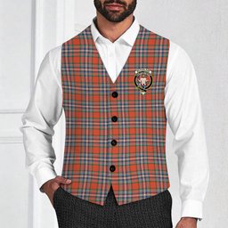 ScotsTee Shop Scottish McFarlane Ancient Crest Tartan Waistcoat Sleeveless Suit Vest