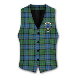 ScotsTee Shop Scottish Stirling Ancient Crest Tartan Waistcoat Sleeveless Suit Vest