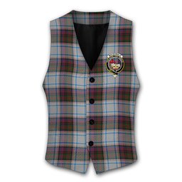ScotsTee Shop Scottish MacDonald Dress Ancient Crest Tartan Waistcoat Sleeveless Suit Vest