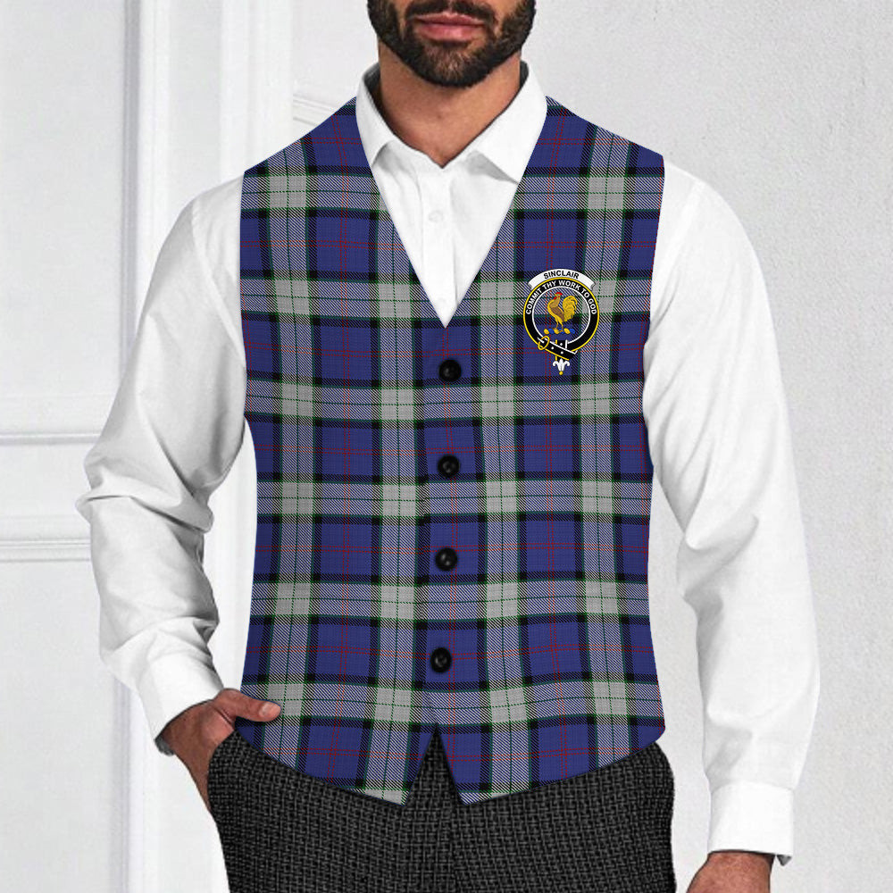 ScotsTee Shop Scottish Sinclair Dress Crest Tartan Waistcoat Sleeveless Suit Vest