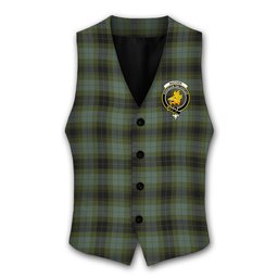 ScotsTee Shop Scottish MacIver Family Crest Tartan Waistcoat Sleeveless Suit Vest