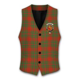 ScotsTee Shop Scottish MacKintosh Red Ancient Crest Tartan Waistcoat Sleeveless Suit Vest