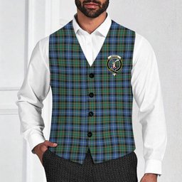 ScotsTee Shop Scottish MacRae Hunting Ancient Crest Tartan Waistcoat Sleeveless Suit Vest