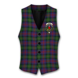 ScotsTee Shop Scottish Logan 1831 Crest Tartan Waistcoat Sleeveless Suit Vest