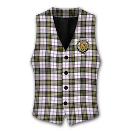 ScotsTee Shop Scottish MacPherson Dress Modern Crest Tartan Waistcoat Sleeveless Suit Vest