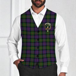 ScotsTee Shop Scottish MacBrayne Crest Tartan Waistcoat Sleeveless Suit Vest