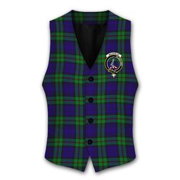 ScotsTee Shop Scottish MacKinlay Modern Crest Tartan Waistcoat Sleeveless Suit Vest