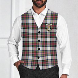 ScotsTee Shop Scottish Stewart Dress Modern Crest Tartan Waistcoat Sleeveless Suit Vest