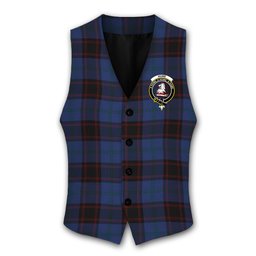 ScotsTee Shop Scottish Hume Crest Tartan Waistcoat Sleeveless Suit Vest
