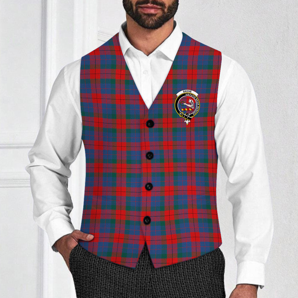 ScotsTee Shop Scottish Skene of Cromar Modern Crest Tartan Waistcoat Sleeveless Suit Vest