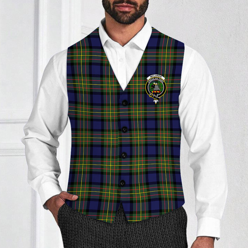 ScotsTee Shop Scottish McLaren Modern Crest Tartan Waistcoat Sleeveless Suit Vest