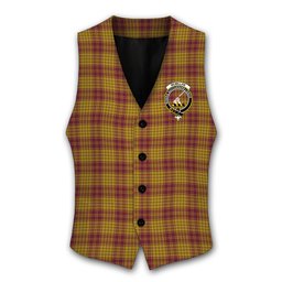 ScotsTee Shop Scottish McMillan Dress Crest Tartan Waistcoat Sleeveless Suit Vest