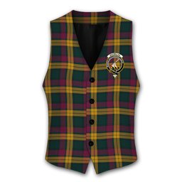 ScotsTee Shop Scottish MacMillan Modern Crest Tartan Waistcoat Sleeveless Suit Vest