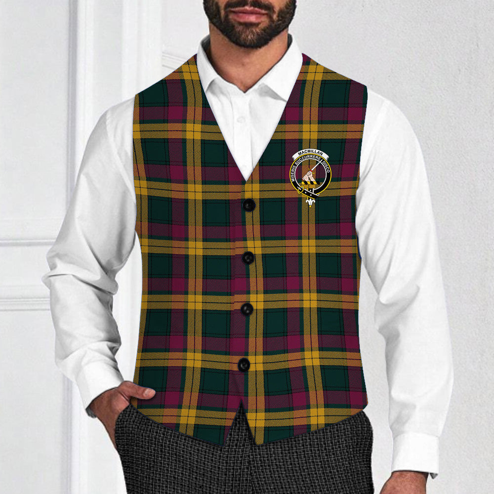 ScotsTee Shop Scottish MacMillan Modern Crest Tartan Waistcoat Sleeveless Suit Vest