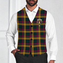 ScotsTee Shop Scottish MacMillan Modern Crest Tartan Waistcoat Sleeveless Suit Vest