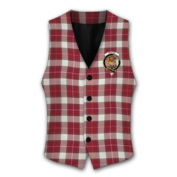 ScotsTee Shop Scottish MacFie Dress Modern Crest Tartan Waistcoat Sleeveless Suit Vest