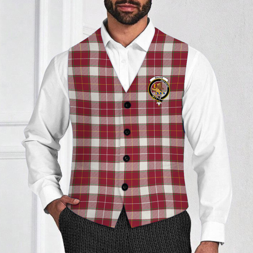 ScotsTee Shop Scottish MacFie Dress Modern Crest Tartan Waistcoat Sleeveless Suit Vest