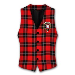 ScotsTee Shop Scottish Ramsay Modern Crest Tartan Waistcoat Sleeveless Suit Vest