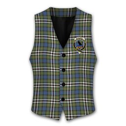 ScotsTee Shop Scottish McDonell of Glengarry Dress Ancient Crest Tartan Waistcoat Sleeveless Suit Vest