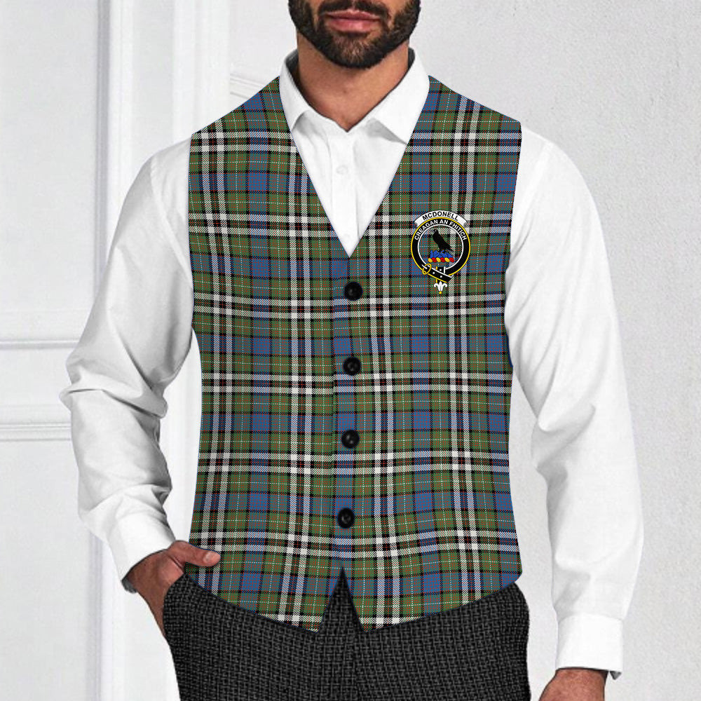 ScotsTee Shop Scottish McDonell of Glengarry Dress Ancient Crest Tartan Waistcoat Sleeveless Suit Vest