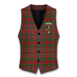 ScotsTee Shop Scottish McAlister Modern Crest Tartan Waistcoat Sleeveless Suit Vest