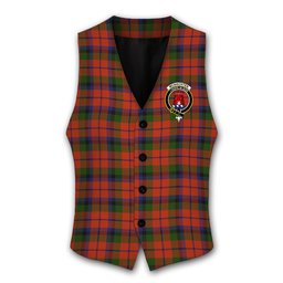 ScotsTee Shop Scottish McNachten 1831 Crest Tartan Waistcoat Sleeveless Suit Vest