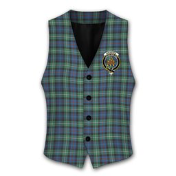 ScotsTee Shop Scottish MacKenzie Ancient Crest Tartan Waistcoat Sleeveless Suit Vest