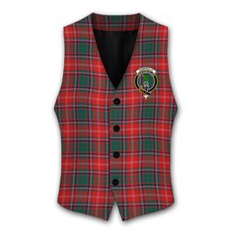 ScotsTee Shop Scottish Somerville Modern Crest Tartan Waistcoat Sleeveless Suit Vest