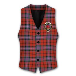 ScotsTee Shop Scottish Kelly of Sleat Red Ancient Crest Tartan Waistcoat Sleeveless Suit Vest
