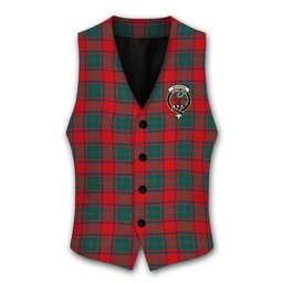 ScotsTee Shop Scottish MacPhail Blue Bands Modern Crest Tartan Waistcoat Sleeveless Suit Vest