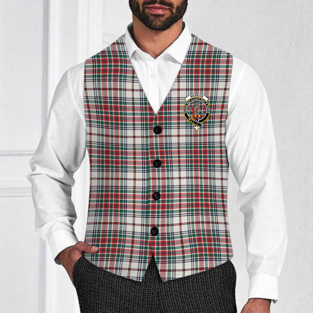 ScotsTee Shop Scottish McBean Dress Modern Crest Tartan Waistcoat Sleeveless Suit Vest