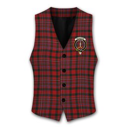 ScotsTee Shop Scottish McAlister Crest Tartan Waistcoat Sleeveless Suit Vest
