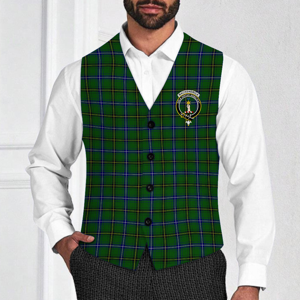 ScotsTee Shop Scottish MacKendrick Modern Crest Tartan Waistcoat Sleeveless Suit Vest