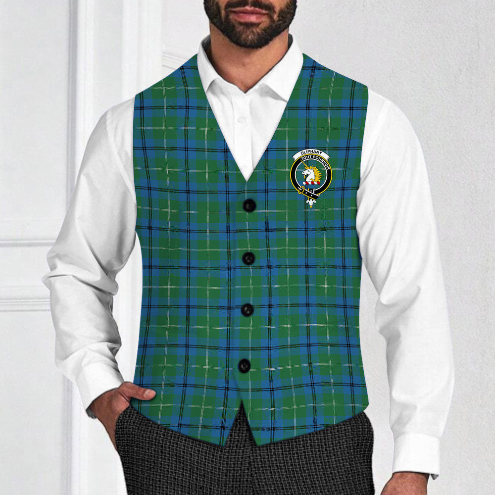 ScotsTee Shop Scottish Oliphant Ancient Clan Crest Tartan Waistcoat Sleeveless Suit Vest