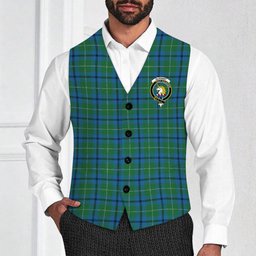 ScotsTee Shop Scottish Oliphant Ancient Clan Crest Tartan Waistcoat Sleeveless Suit Vest