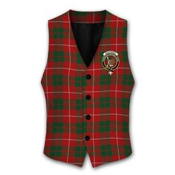 ScotsTee Shop Scottish MacKinnon 1930 Crest Tartan Waistcoat Sleeveless Suit Vest
