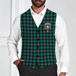 ScotsTee Shop Scottish Urquhart Broad Red Ancient Crest Tartan Waistcoat Sleeveless Suit Vest