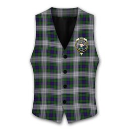 ScotsTee Shop Scottish Murray of Atholl Dress Crest Tartan Waistcoat Sleeveless Suit Vest