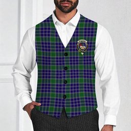 ScotsTee Shop Scottish MacDonald Lord of the Isles Hunting 2 Crest Tartan Waistcoat Sleeveless Suit Vest