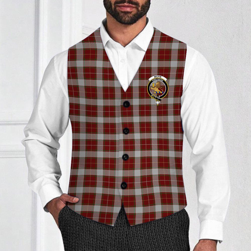 ScotsTee Shop Scottish McFie Dress Crest Tartan Waistcoat Sleeveless Suit Vest
