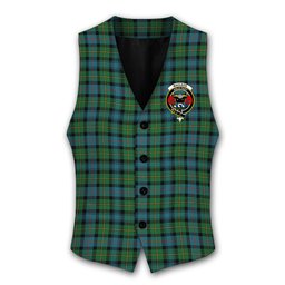 ScotsTee Shop Scottish MacLeod of Skye Ancient Crest Tartan Waistcoat Sleeveless Suit Vest